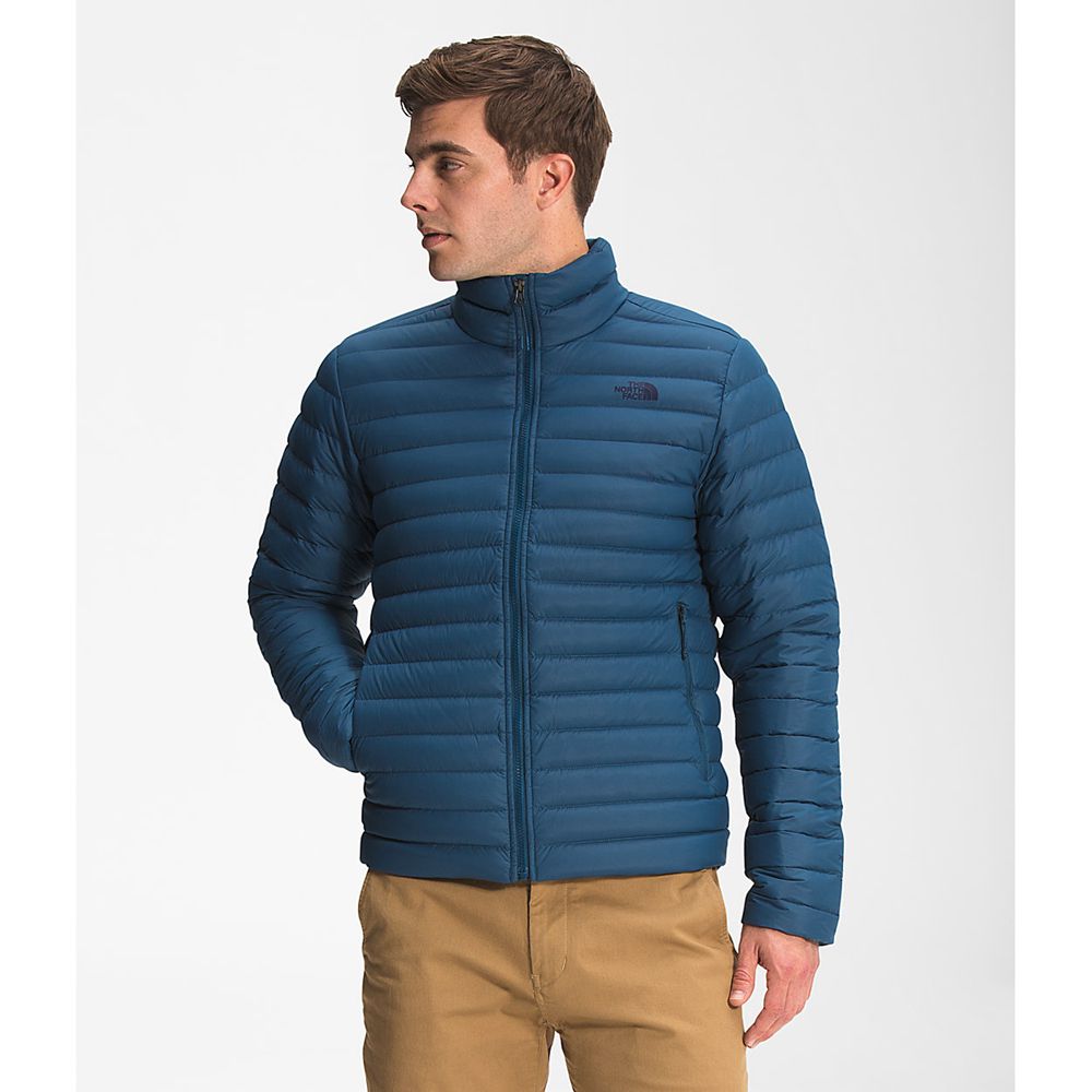 The North Face Winter Jacket Mens Australia - The North Face Stretch Blue Packable/Stowable (TRB-057